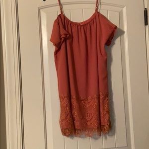 Off the shoulder tunic.